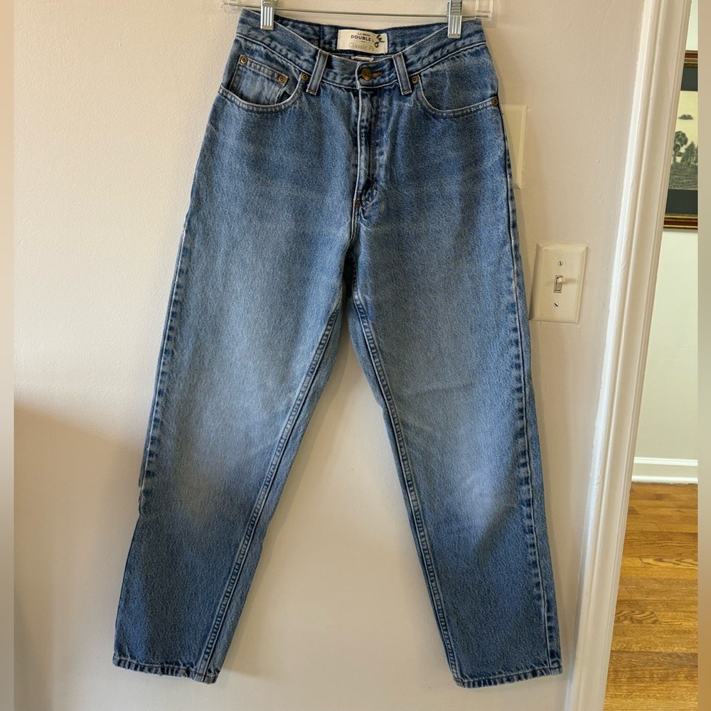 100% Cotton LL Bean Classic Fit Mom Jeans in Light Wash